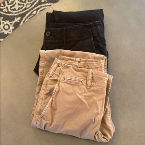 American Eagle Outfitters Black and Tan and Black Flex Pants
